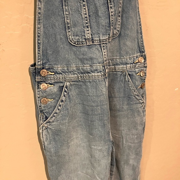 Gap Juniors Blue Size XL Denim Square Neck Straight Leg Denim Overalls - Picture 5 of 13